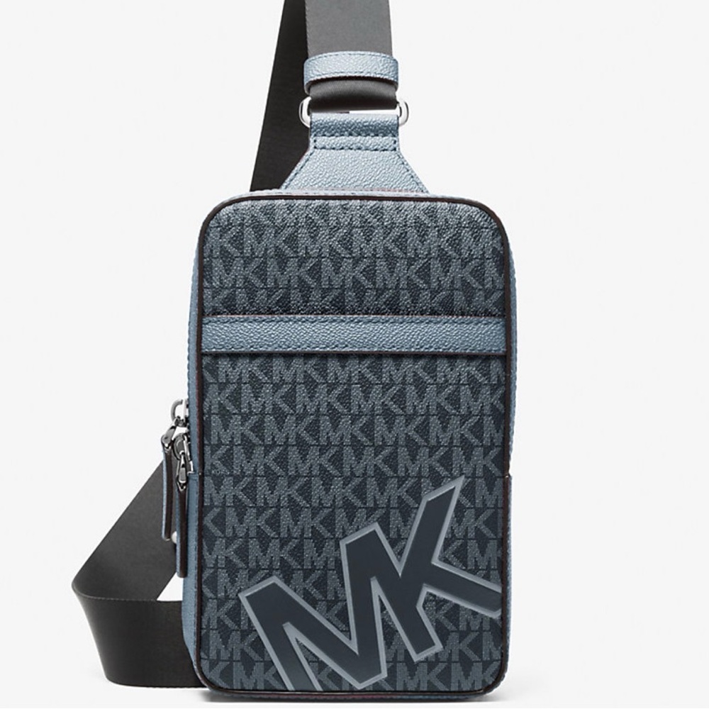 Michael Kors Navy and Black Logo Belt Bag